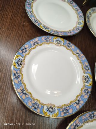 Juego Vintage Postre Porcelana Francesa