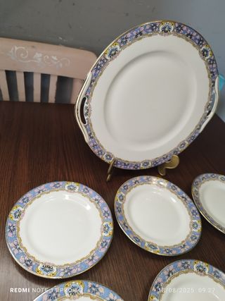 Juego Vintage Postre Porcelana Francesa