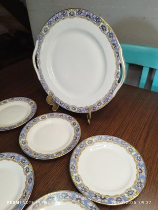 Juego Vintage Postre Porcelana Francesa