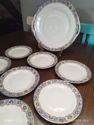 Juego Vintage Postre Porcelana Francesa