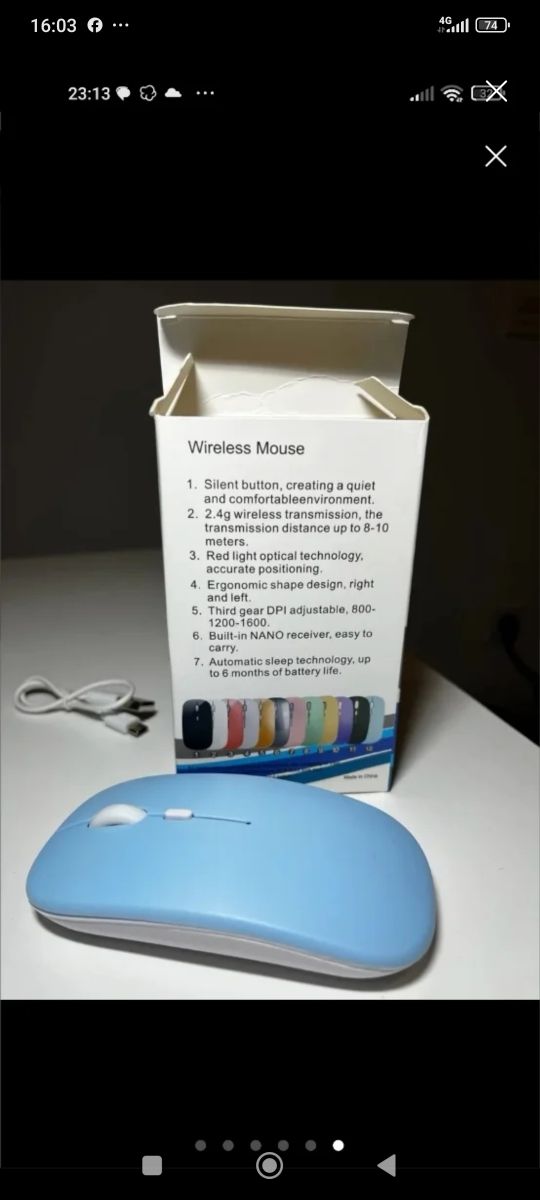 Funda iPad Azul+teclado bluetooth+Ratón inalámbr