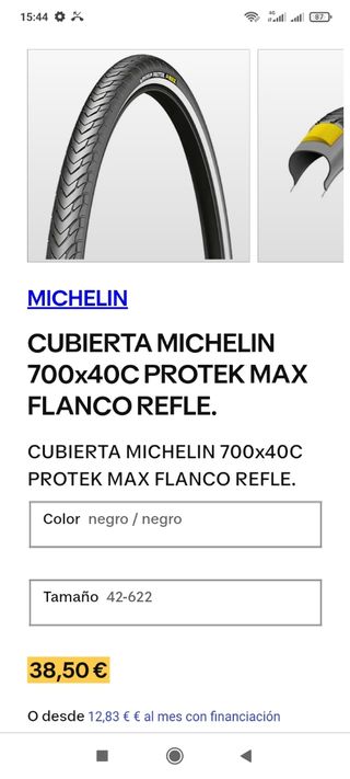 2 Cubiertas Michelin 700x40C  2 cámaras hutchinson