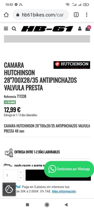 2 Cubiertas Michelin 700x40C  2 cámaras hutchinson