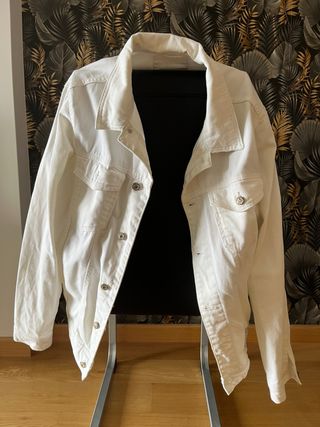 Cazadora vaquera blanca talla L/ XL
