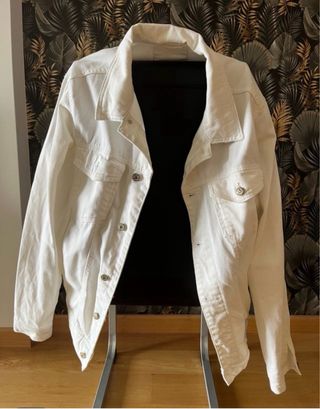 Cazadora vaquera blanca talla L/ XL