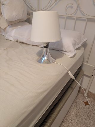Lampara Ikea - Blanca y Plateada