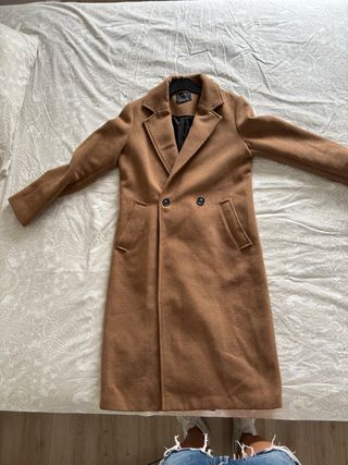 Abrigo paño camel