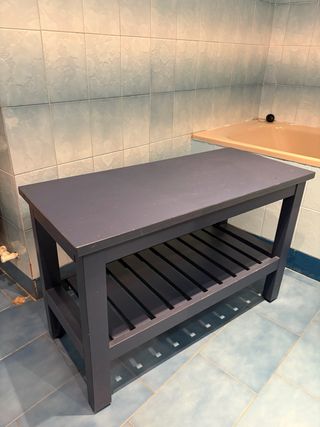 Banco baño azul Ikea - Madera