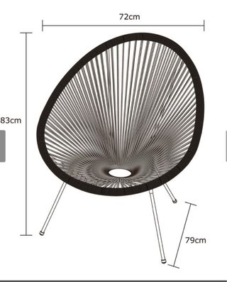 Silla Acapulco negra