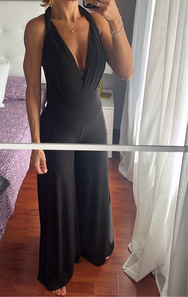 Mono negro largo multiposición