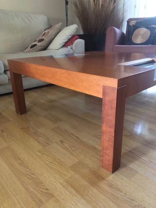 Mesa centro madera - 2 cajones