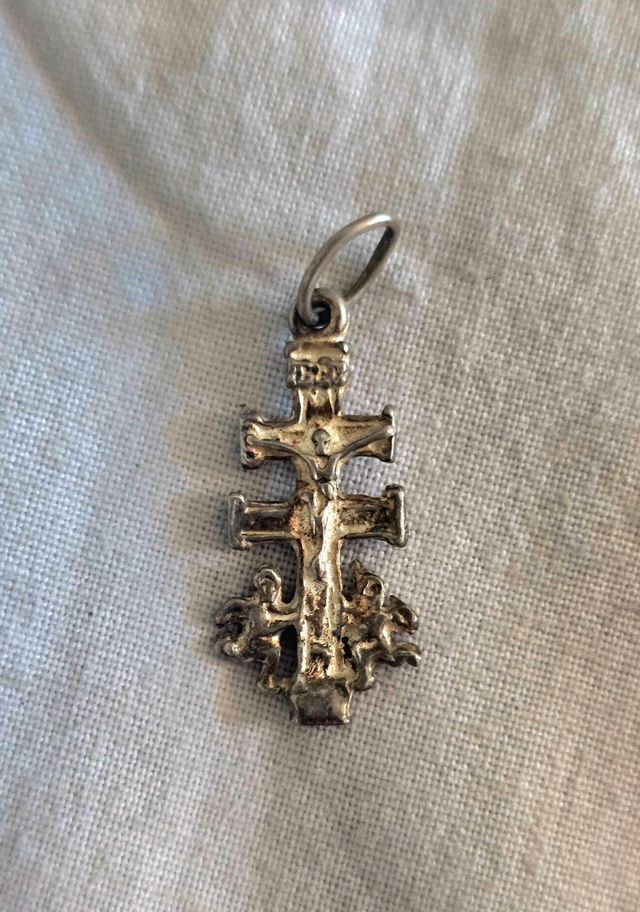 Ciondolo in argento 925 a forma di croce Caravaca