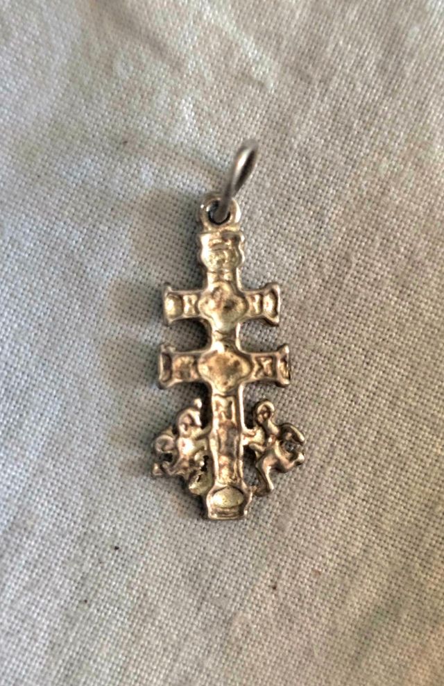 Ciondolo in argento 925 a forma di croce Caravaca