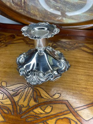 Candelabro EPNS in stile Art Deco, firmato Cohn