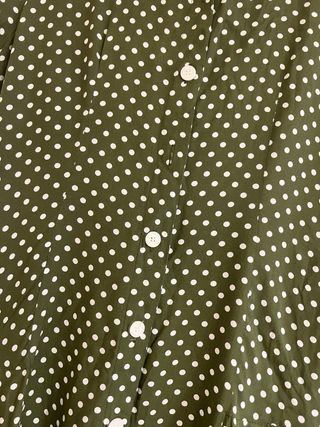 Vestido Zara lunares verde oliva