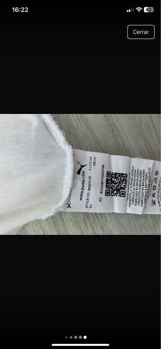Camiseta Puma Blanca - Talle M