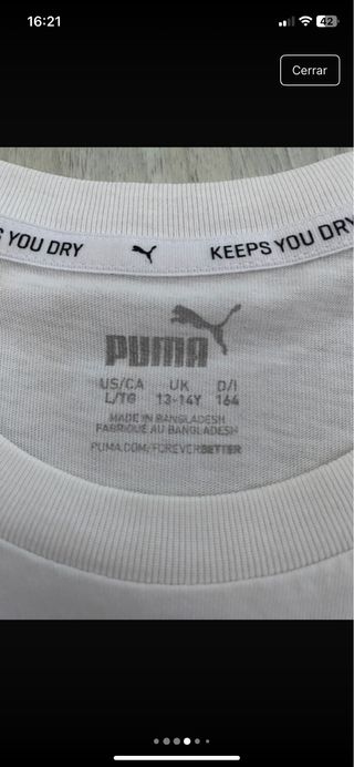 Camiseta Puma Blanca - Talle M