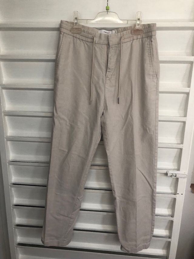 Pantalón Lino Beige - Casual