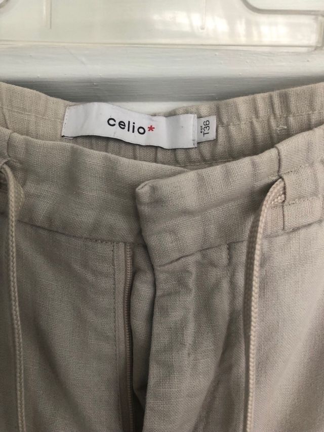 Pantalón Lino Beige - Casual