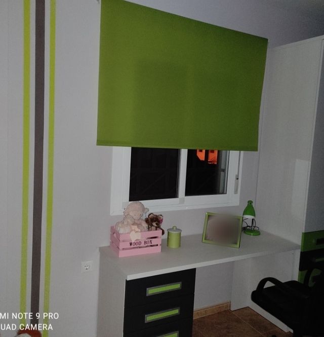 Estor enrollable verde - tejido