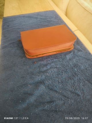 Set aseo vintage piel vaca