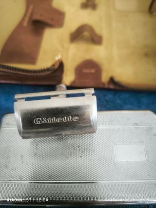 Set aseo vintage piel vaca