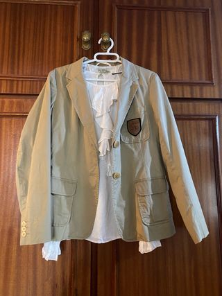 Chaqueta Ralph Lauren + Blusa seda M.Dutti
