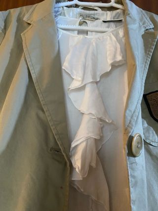 Chaqueta Ralph Lauren + Blusa seda M.Dutti