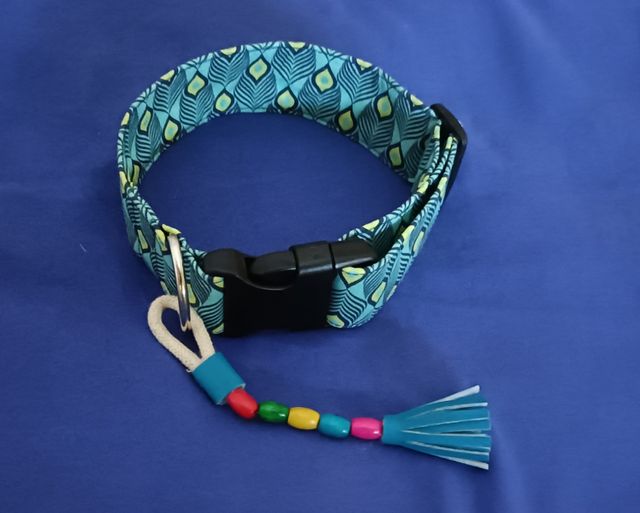 Collar perro talla M - Verde turquesa