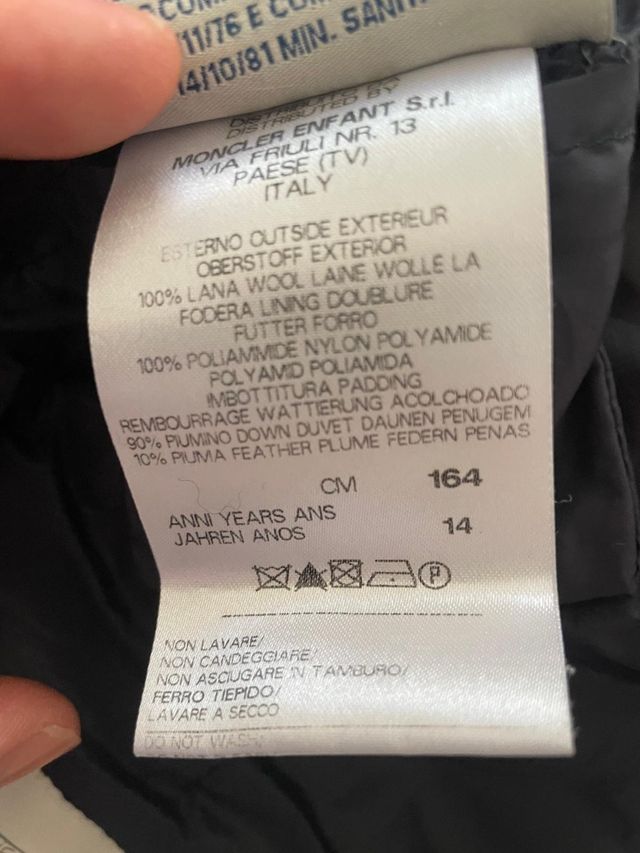 Giubbino Moncler bimbo