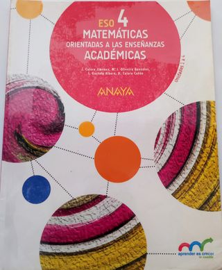 ¡REBAJADO! 2 Libros de Matemáticas, 4° ESO (Anaya)