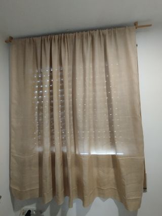Cortina lino beige