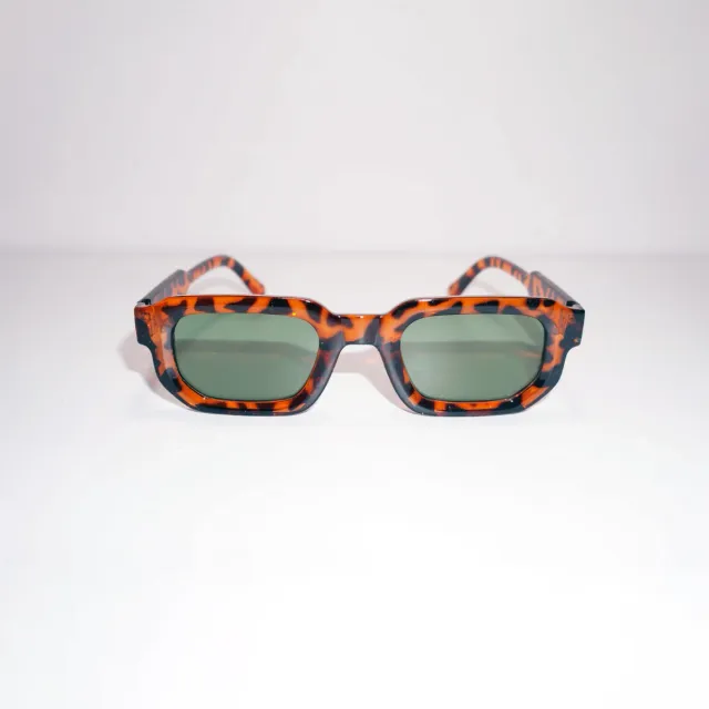 Gafas sol cuadradas marrón