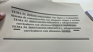 Temario/materiales de la oposición de Orientación