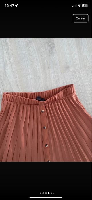 Falda plisada PRIMARK salmón