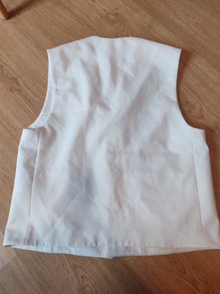 Chaleco Zara blanco hombre M