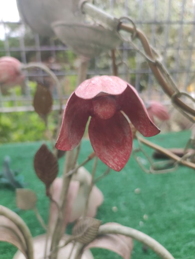 Lampadario in ferro battuto colori pastello