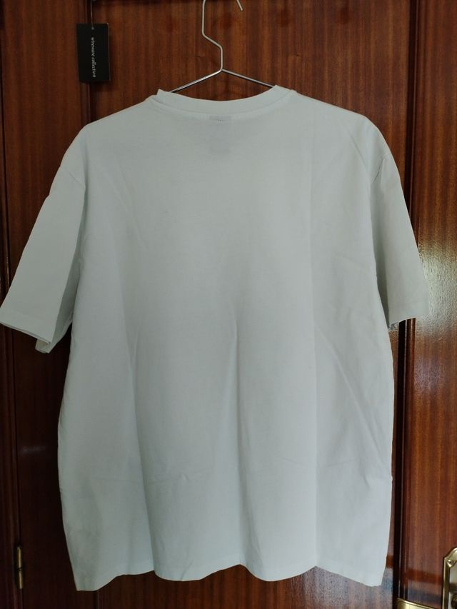 Camiseta blanca manga corta calavera unisex