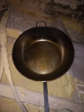 Sartén fogón hierro 60x16cm Lleva dos asas