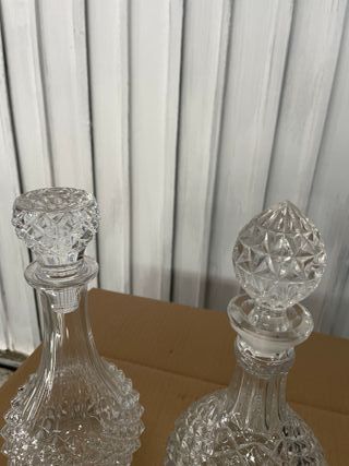 2 Botella licor cristal