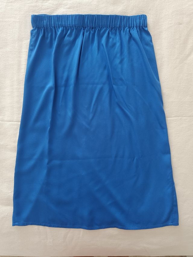 Falda midi Yerse azul - Talla M
