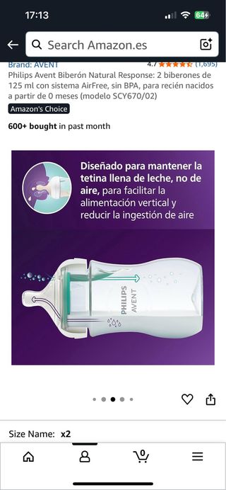 Biberones Philips Avent Natural Response x2