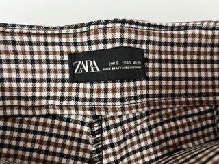 Pantalón Zara cuadros marrón talla S