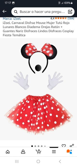 Disfraz Minnie Mouse niña y mujer