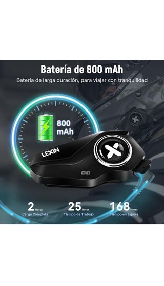 LEXIN G1 Intercomunicador Casco Moto Bluetooth