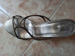 Sandalias CONNEX Plata - Tacón