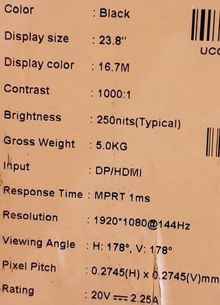 Monitor MSI Optix G241 23.8" 144Hz