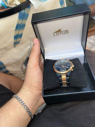 Reloj Lotus Cronógrafo Azul-Dorado