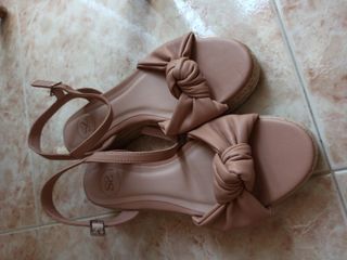 Sandalias Sfera shoes esparto altas rosa palo