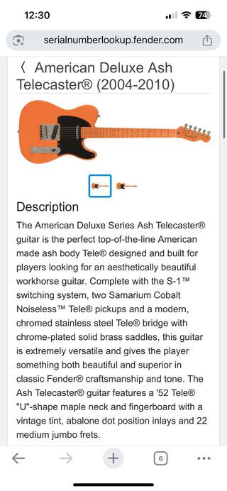Fender American Deluxe Ash
Telecaster
